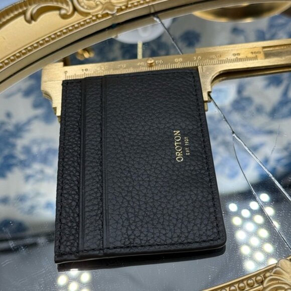 🆕 OROTON 🧿 NWOT Margot Card Sleeve, Black Leather Cardholder - Picture 15 of 15